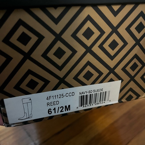 Blue suede knee boots - Picture 13 of 14